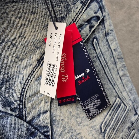 Phat Farm Skinny Jeans 30x30 NWT Ice Blue - Picture 5 of 15